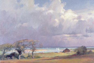 Threatening Storm in the Solent, 1989 by Trevor Chamberlain